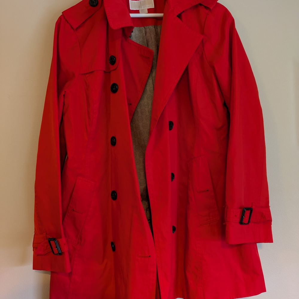 Women's Red Trench Coat